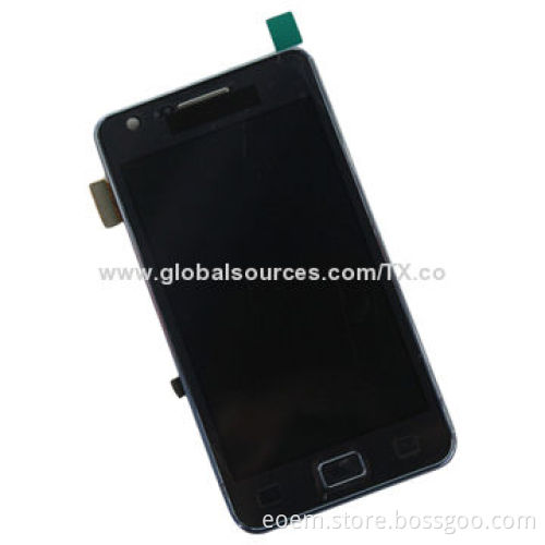 Mobile Phones LCD and Touch Screen with Frame Assembly, in White, for Samsung s2